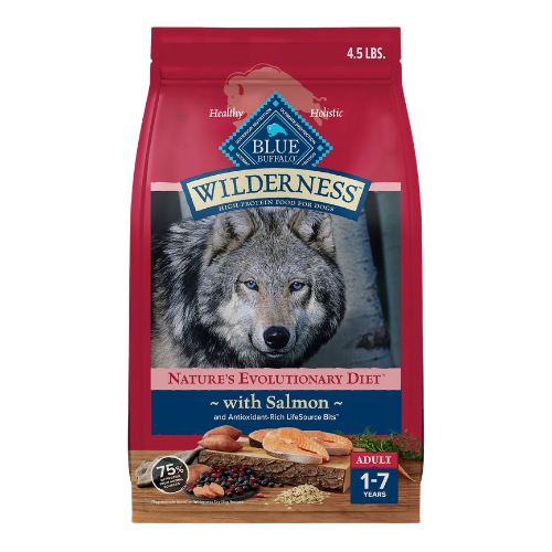 Blue Buffalo Wilderness Nature's Evolutionary Diet with Salmon & Wholesome Grains Adult Recipe Dry Dog Food