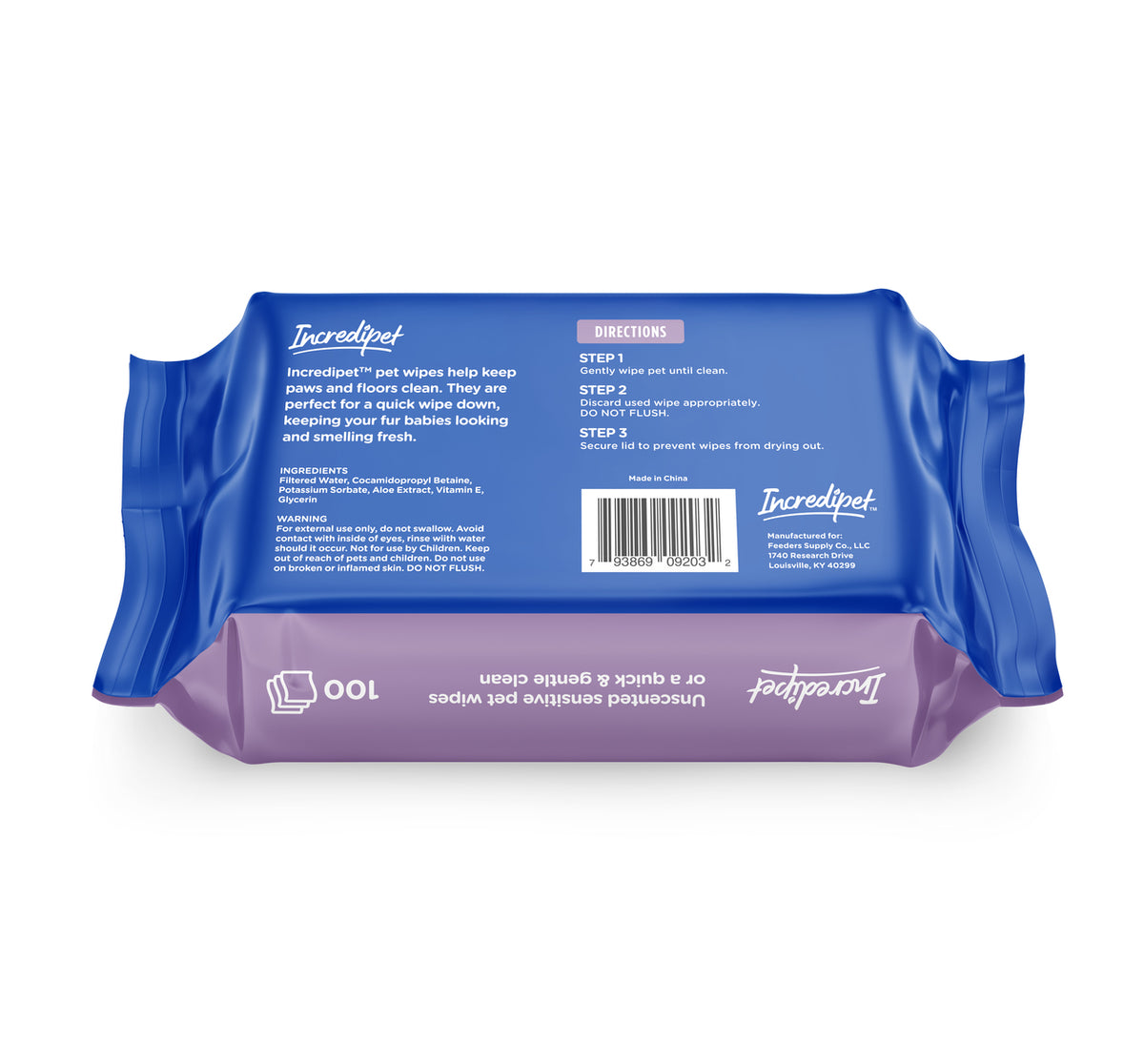 Incredipet Lavender Scented Pet Wipes