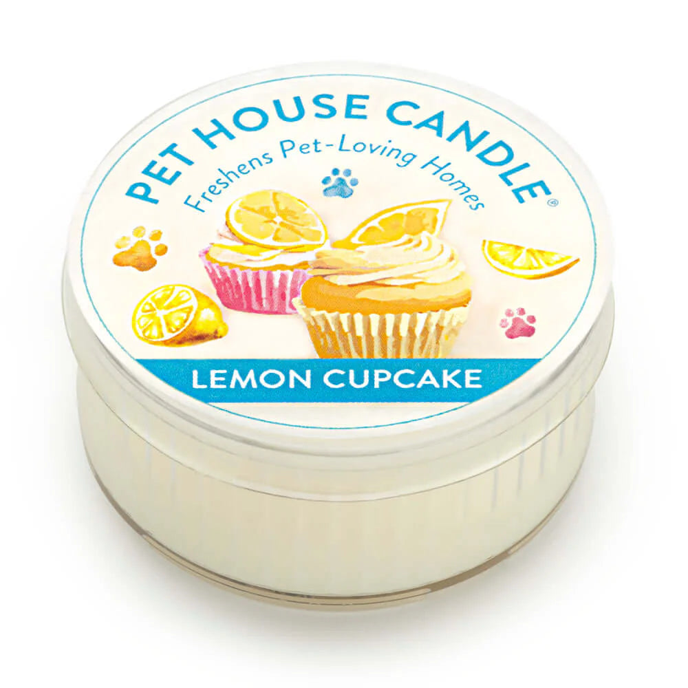 Pet House Lemon Cupcake Mini Candle