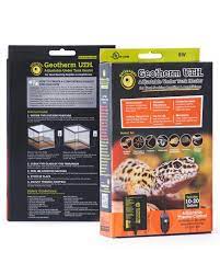 Galapagos Reptile Gear Geotherm Adjustable Under Tank Heater, 10-20 Gallon Glass Terrrarium 8 watt