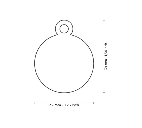 Myfamily Big Round Anodized Aluminum Personalized Dog ID Tag