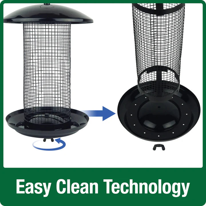 Nature's Way Midnight Metal Mesh Mixed Seed and Peanut Wild Bird Feeder 2.8 qt