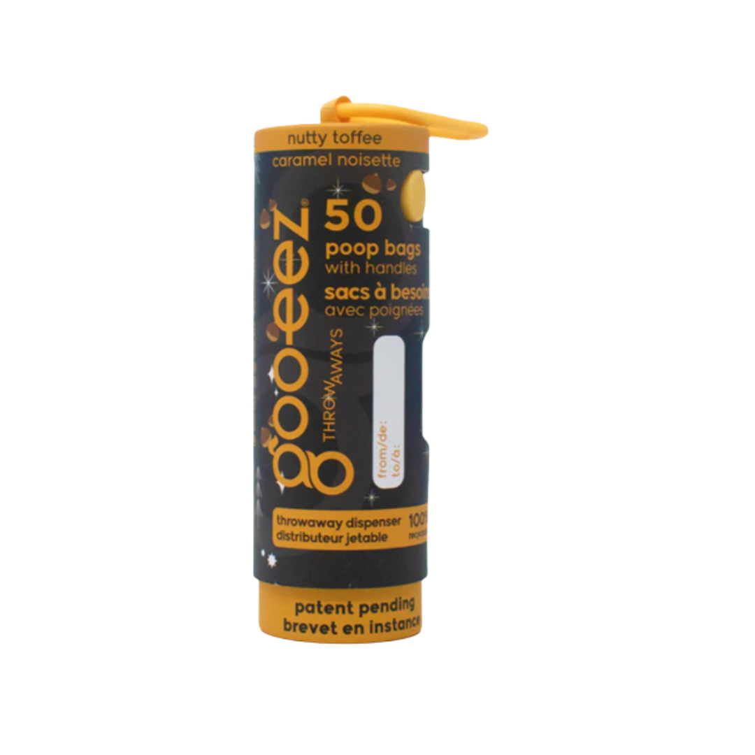 Goo-eez Throwaways Poop Bag Dispenser- Nutty Toffee Scented 50 ct