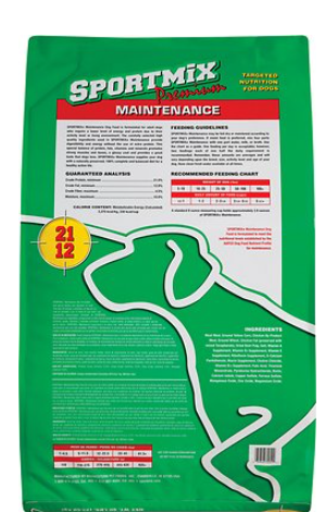 Sportmix Premium Maintenance 21/12 Adult Dry Dog Food 50 lb