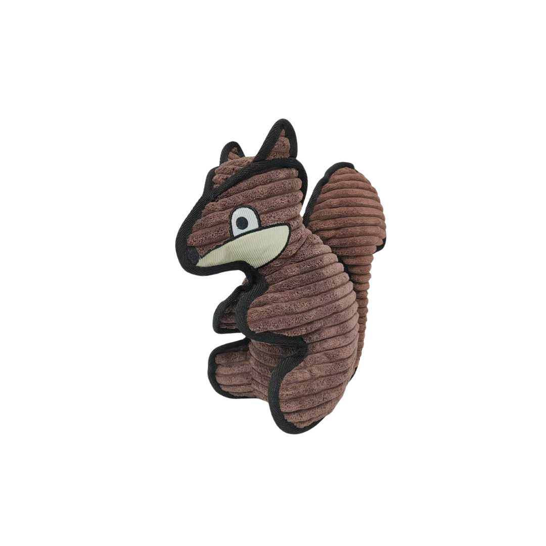 Pet Obsession Ruff N Roll Durable Plush Dog Toy- Squirrel 12 in