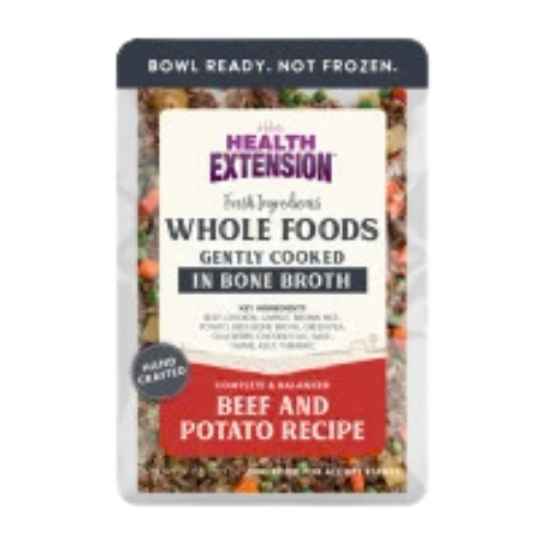 Health Extension Whole Foods Gently Cooked in Bone Broth Beef & Potato Recipe Dog Food