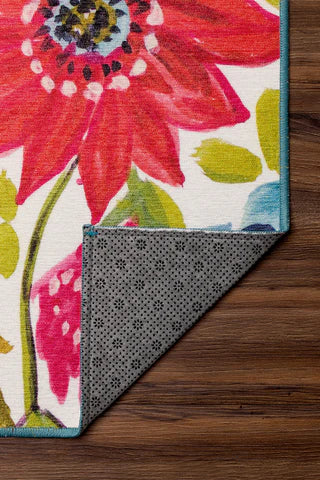 Crystal Art Gallery My Magic Carpet Washable Area Rug- Floral Bloom Multi 3 x 5 ft
