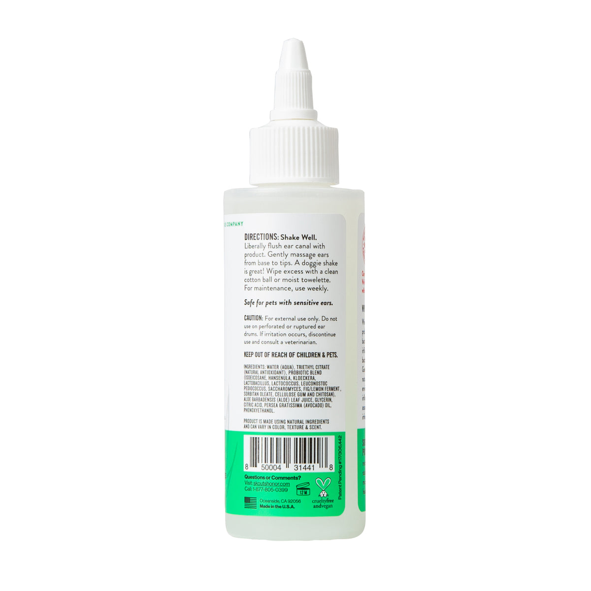 Skout's Honor Probiotic Ear Cleaner for Dogs & Cats 4 oz