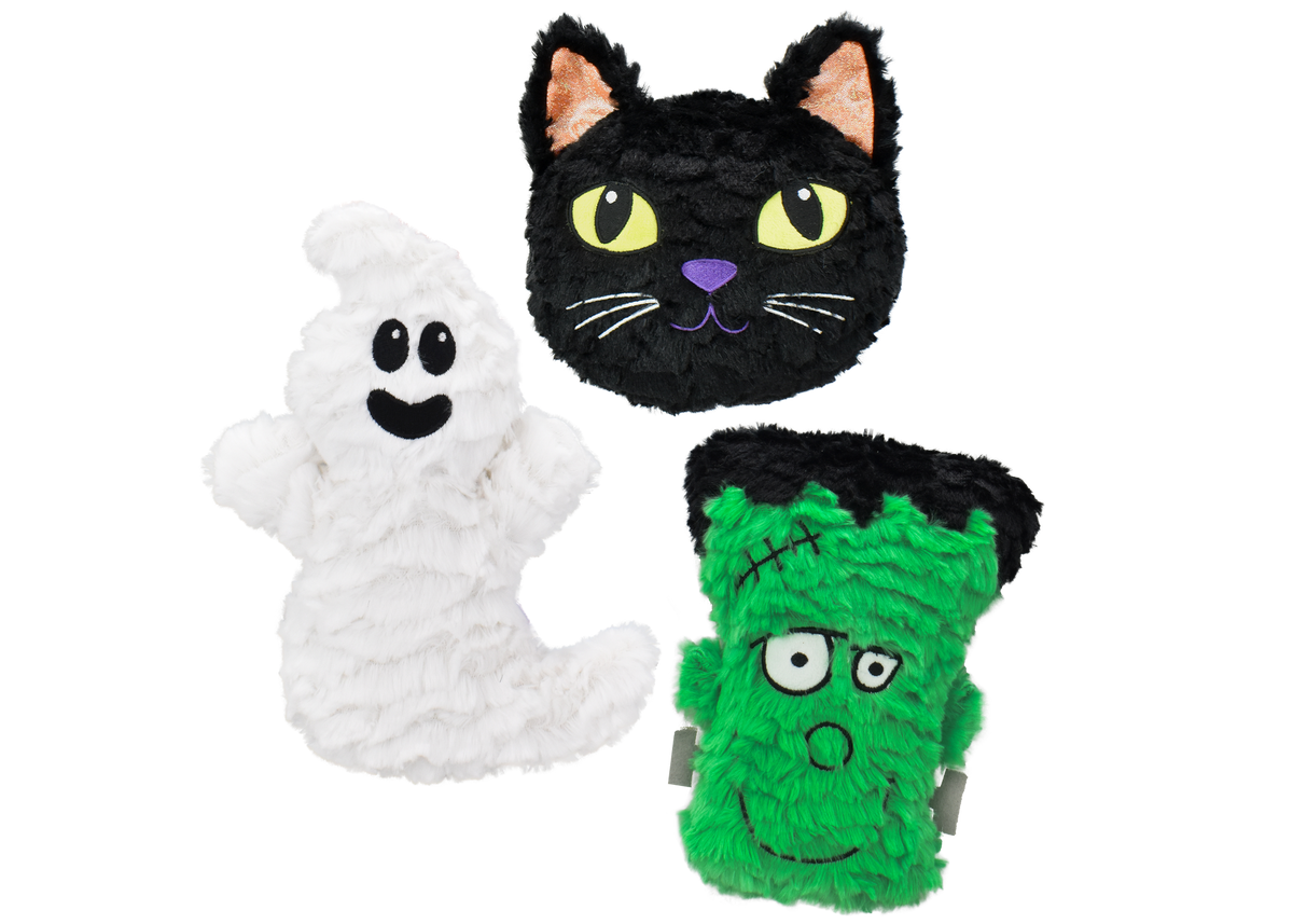Multipet Halloween Wrinkleez Plush Dog Toy, Assorted 9 in