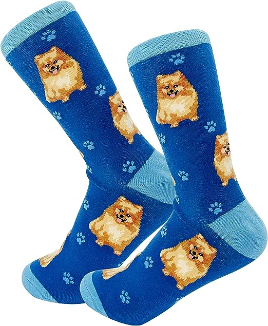 E & S Imports Pet Lover Socks Pomeranian Dog, Unisex, One Size Fits Most