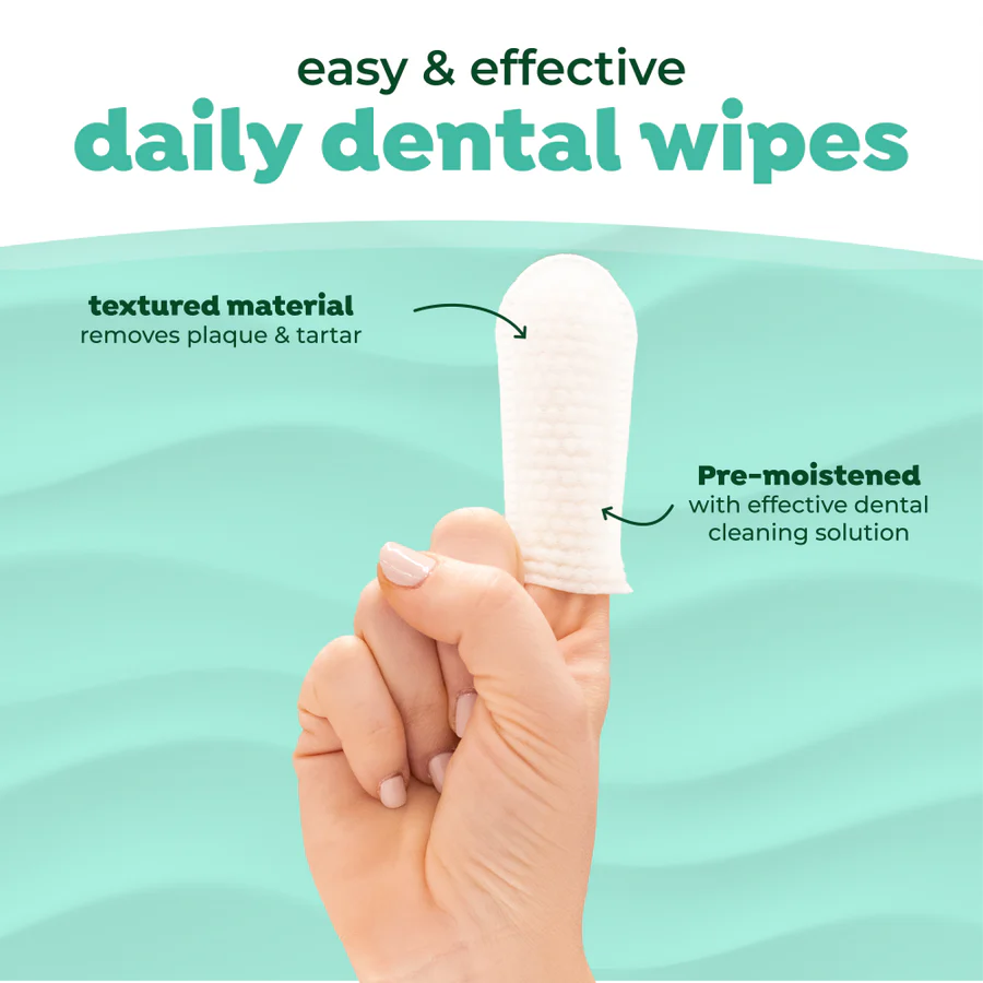 Tropiclean Fresh Breath Finger Dental Wipes for Pets 50 ct
