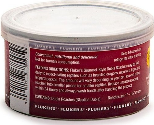 Fluker's Gourmet-Style Dubia Roaches Canned Reptile Food 1.2 oz