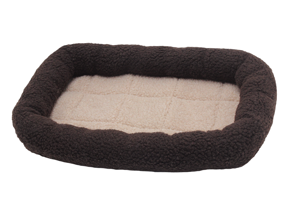 Happy Tails Crate Bolster Pet Bed- Sable