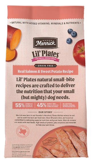 Merrick Lil' Plates Small Breed Adult Grain-Free Salmon & Sweet Potato Recipe Dry Dog Food 4 lb