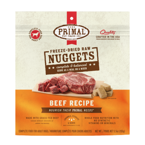 Primal Beef Formula Nuggets Grain-Free Freeze-Dried Dog Food