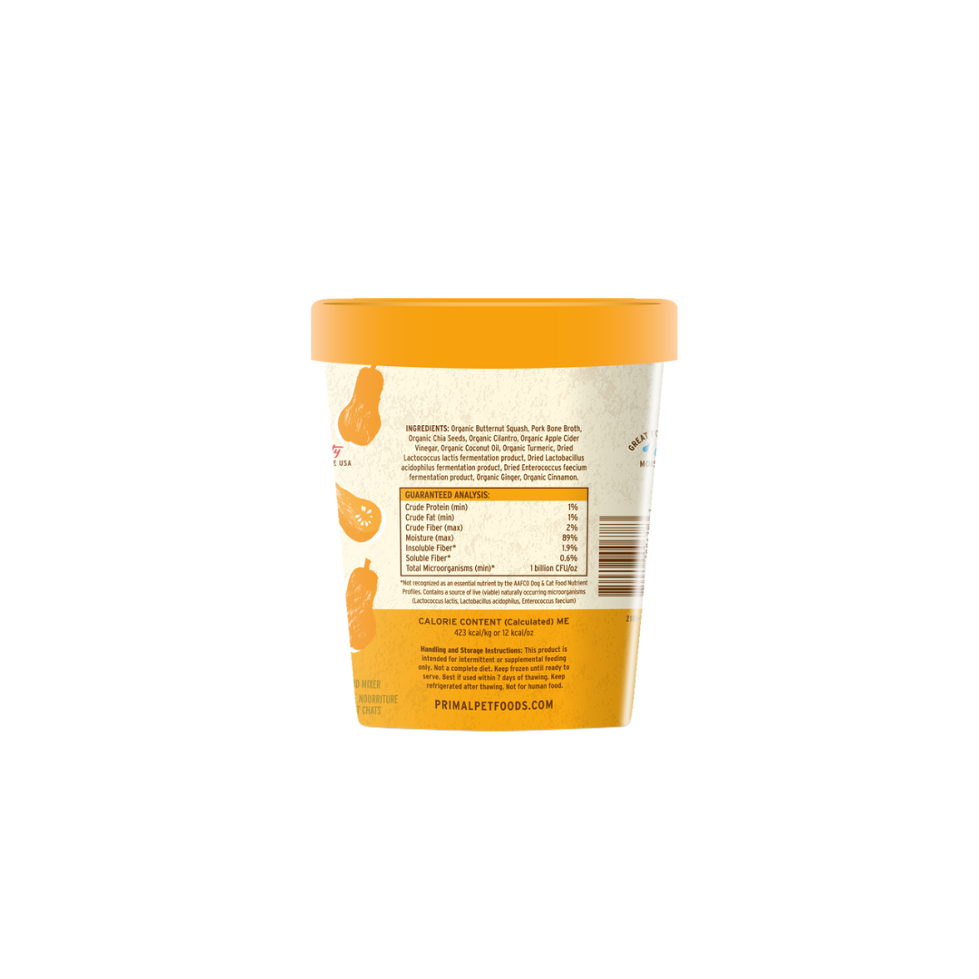 Primal Fresh Toppers Awesome Squash with Bone Broth for Dogs & Cats 16 oz