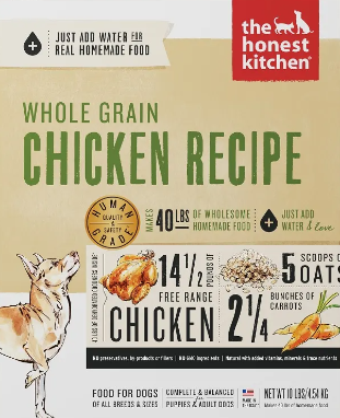The Honest Kitchen Human-Grade Chicken Dehydrated Whole Grain Dog Food
