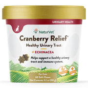 Naturvet Cranberry Relief Plus Echinacea Soft Chews Urinary Supplement for Cats 60 ct