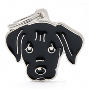 Myfamily Enamel Black Labrador Personalized Dog ID Tag