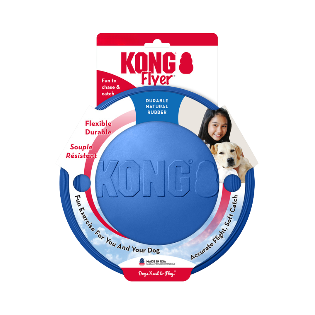 Kong Old Glory Natural Rubber Flyer Disc Dog Toy