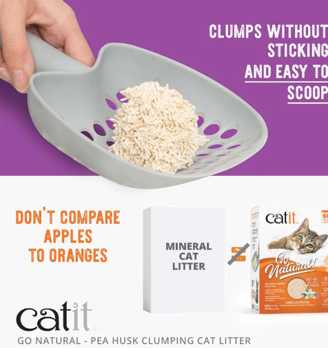 Catit Go Natural! Pea Husk Vanilla-Scented Clumping Cat Litter 13.2 lb