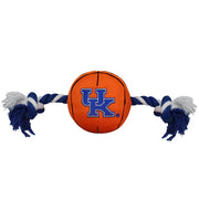 Pets First Kentucky Wildcats Nylon Plush Basketball Rope Dog Toy