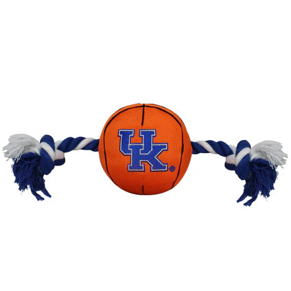 Pets First Kentucky Wildcats Nylon Plush Basketball Rope Dog Toy