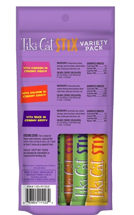 Tiki Cat Stix Variety Pack Lickable Wet Cat Treats 3 oz
