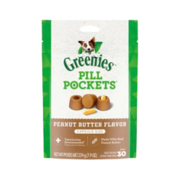 Greenies Pill Pockets for Capsules, Peanut Butter Flavor for Dogs