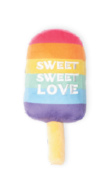 Fuzzyard Pride Sweet Sweet Love Popsicle Plush Dog Toy