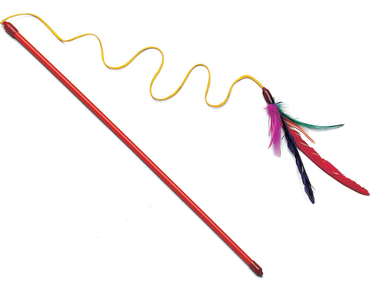 Spot Ethical Pet Feather Dangler Wand Cat Toy 10 in