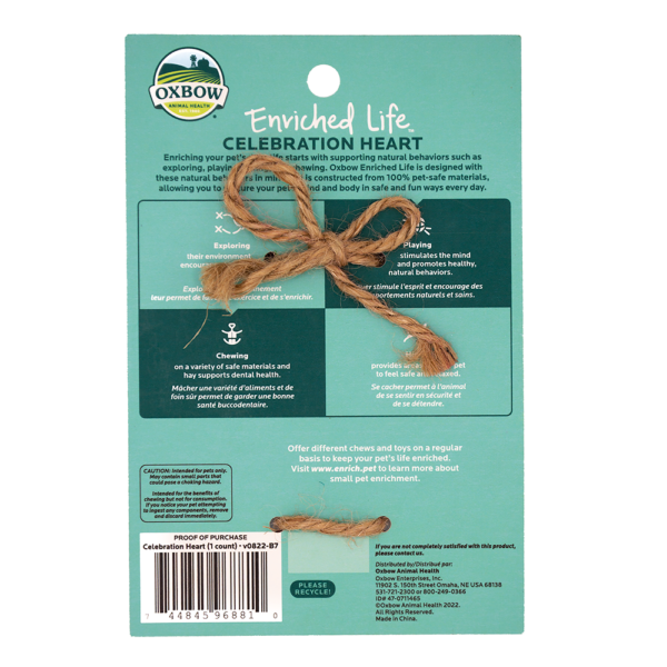 Oxbow Enriched Life Celebration Heart Small Animal Toy