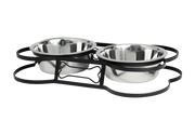 Incredipet Modern Bone Shape Double Diner Pet Bowls