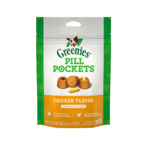 Greenies Pill Pockets for Capsules, Chicken Flavor for Dogs
