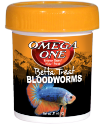 Omega One Freeze-Dried Bloodworms Betta Treat .11 oz