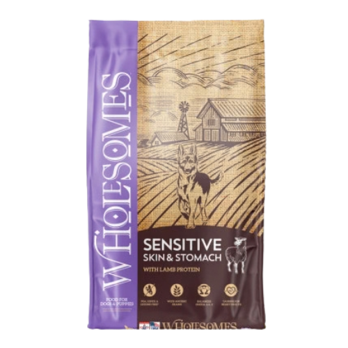 Wholesomes Sensitive Skin & Stomach with Lamb Protein Dry Dog Food 30 lb