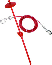 Coastal Pet Products Titan Dome Stake & Medium Cable Dog Tie Out Combo 15 ft