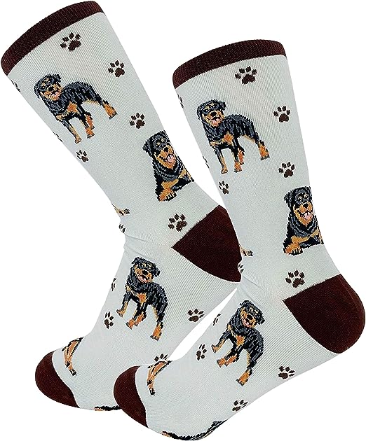 E & S Imports Pet Lover Socks Rottweiler Dog, Unisex, One Size Fits Most