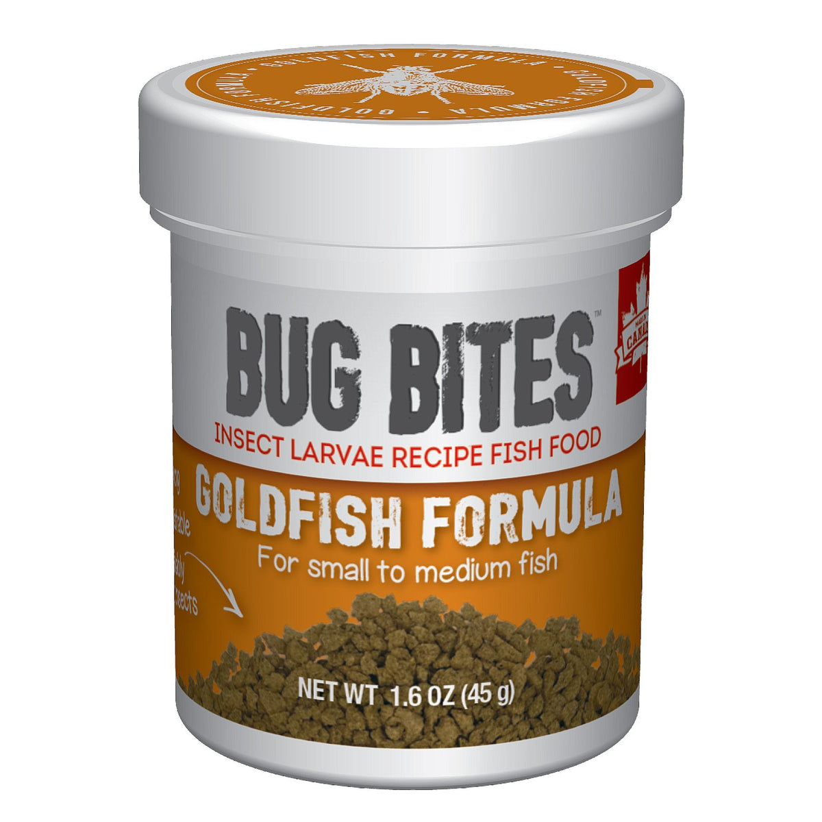 Fluval Bug Bites Granules For Small/Medium Goldfish 1.6 oz