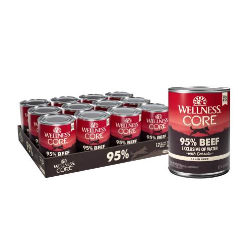 Wellness Ninety-Five Percent Beef Grain-Free Canned Dog Food Topper