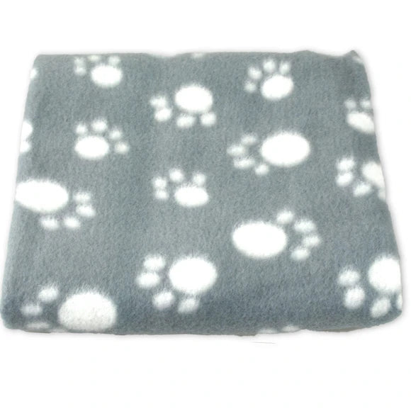 Kole Imports Fleece Paw Print Pet Blanket, Assorted