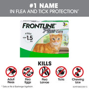 Merial Frontline Plus Flea & Tick Treatment for Cats 3 pk