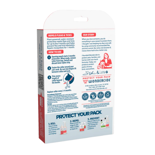 Wondercide Flea & Tick Collar for Cats with Natural Essential Oils