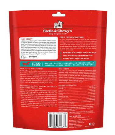 Stella & Chewy's Solutions Skin & Coat Boost Freeze-Dried Raw Lamb & Salmon Dinner Morsels Dog Food 4.25 oz