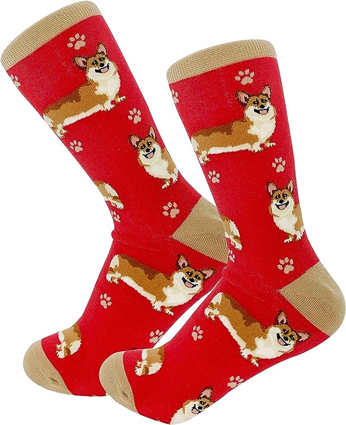 E & S Imports Pet Lover Socks Corgi Dog, Unisex, One Size Fits Most