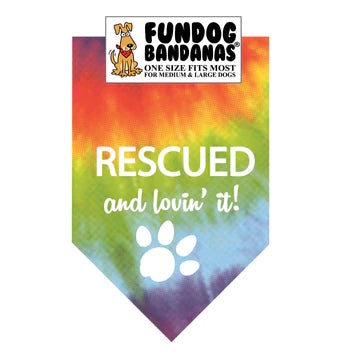 Fun Dog Bandanas Rescued and Lovin' It Pet Bandana