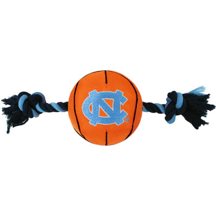 Pets First North Carolina Tar Heels Nylon Basketball Dog Toy 12 in