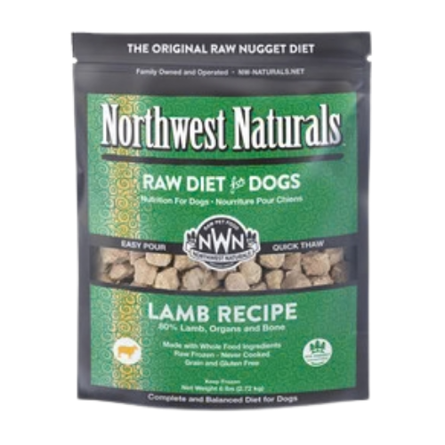 Northwest Naturals Raw Frozen Nugget Diet for Dogs Lamb Recipe 6 lb