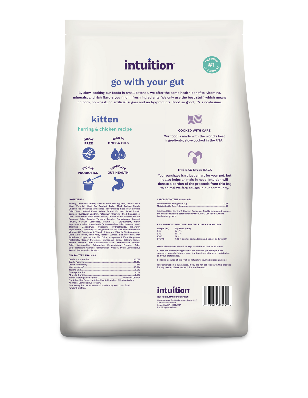 Intuition Grain-Free Herring & Chicken Recipe Dry Kitten Food 6 lb