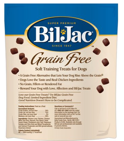 Bil Jac Grain-Free Soft Chicken & Sweet Potato Training Treats 10 oz